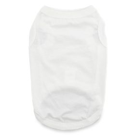 Cotton Dog Tank (Color: White, size: 2X-Large)