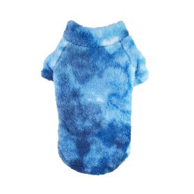 Soft Plush Pullover (Color: Tie-Dye Blue, size: 2X-Large)