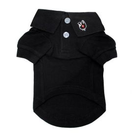 Solid Dog Polo (Color: Jet Black, size: X-Large)