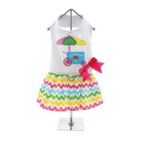 Ice Cream Cart Dress with Matching Leash (size: medium)